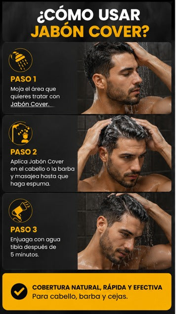 GreyCover Pro — Jabón Capilar Cubre Canas