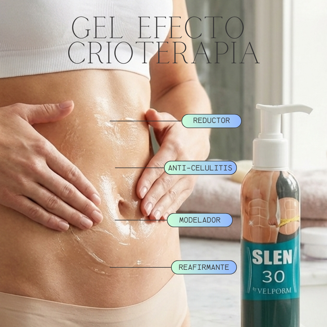 Gel adelgazante anti celulitis con efecto crioterapia